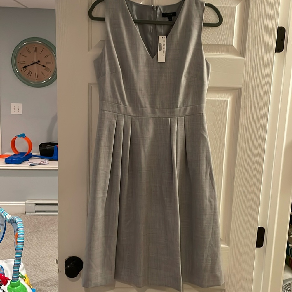 NWT J. Crew Gray Suiting Dress, Size 8